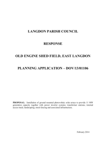 langdon parish council response old engine shed field, east