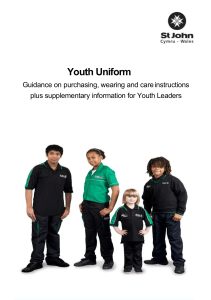 Youth Uniform - St John Cymru Wales Members Website