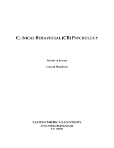 Clinical Behavioral Master*s Program Student Handbook