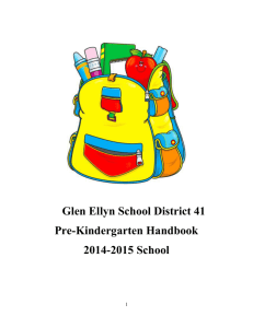 2014-2015 Preschool Handbook
