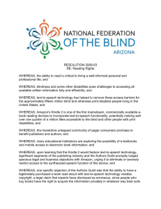 Resolution 2009-03 - National Federation of the Blind of Arizona