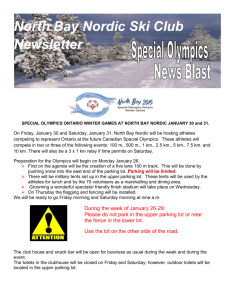 Special Olympics 2015 - North Bay Nordic Ski Club