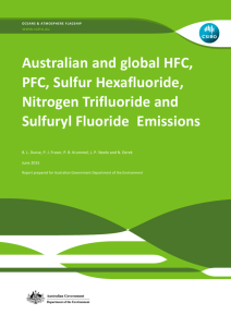 Australian and global HFC, PFC, Sulfur Hexafluoride, Nitrogen