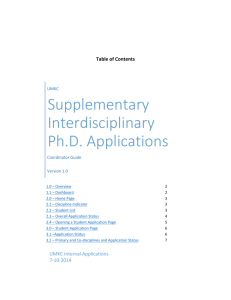 IPhD Supplementary Application Coordinator Guide