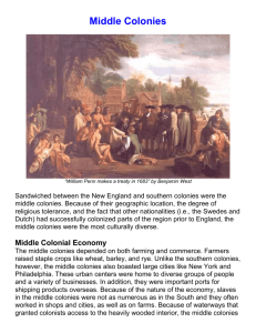 Middle Colonies