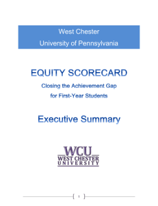 WCU Equity Scorecard Retention Completion Exec Summary