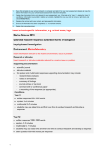 Marine Science 2013 Extended marine investigation template