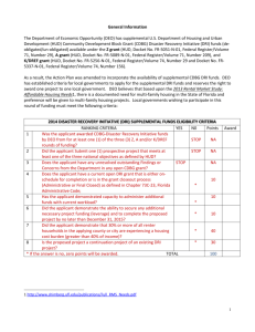 SMALL CITIES COMMUNITY DEVELOPMENT BLOCK GRANT