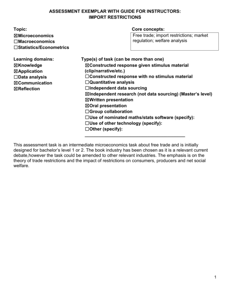 import-restrictions-economics-learning-standards