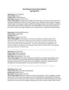 Enrichment Course Descriptions Spring 2012