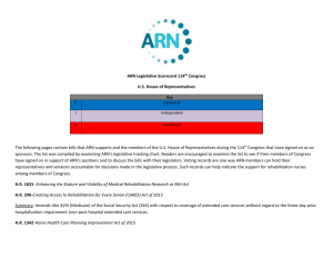 ARN 114th Congress Legislative Scorecard