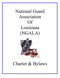 NGALA Charter and Bylaws - National Guard Association of Louisiana