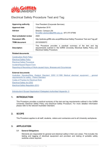 Electrical Safety Procedure Test and Tag