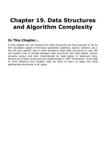 Chapter 19. Data Structures and Algorithm