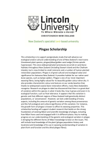 Pingao Scholarship Application form