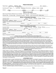 New Patient Registration Forms - Pediatric Dentistry at Vinings