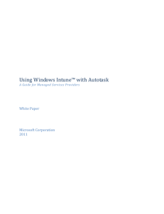 Using Microsoft Windows Intune with Autotask