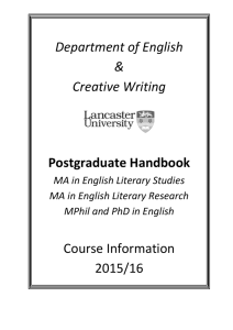 English PG Handbook 2015-16