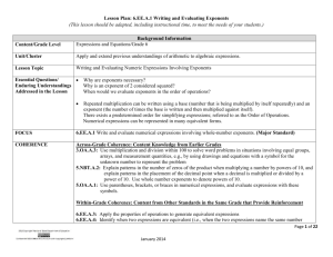 LP 6.EE_.A.1 Writing and Evaluating Exponents Final