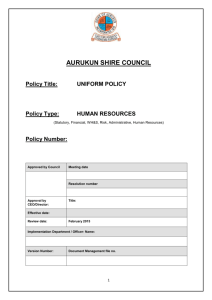 Uniform Policy - Aurukun Shire Council