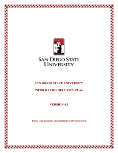 Information Security Plan - SDSU IT Security Office