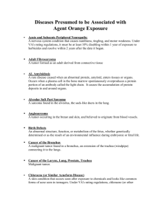 Diseases Presumed to be Associated with Agent Orange Exposure
