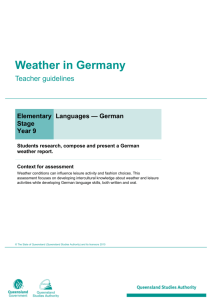Year 9 Languages assessment teacher guidelines | Weather in
