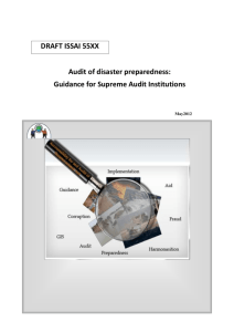 THE DRAFT PROGRAM FOR AUDIT of DISASTER PREPAREDNESS