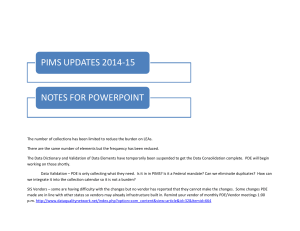 PIMS Updates Notes