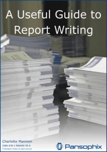 A Useful Guide to Report Writing Toolkit