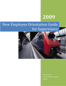 New Employee Orientation Guide for Supervisors