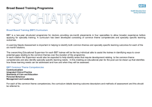 Broad Based Training Programme PSYCHIATRY