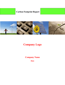 Carbon Footprint Reporting Template