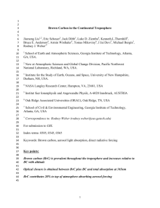 Brown Carbon in the Continental Troposphere Jiumeng Liu1,2, Eric