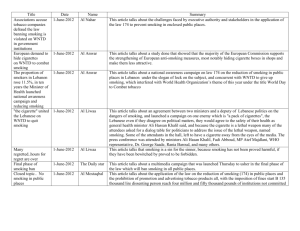 Title Date Name Summary Associations accuse tobacco companies