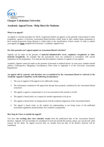 academic appeal form - Glasgow Caledonian University