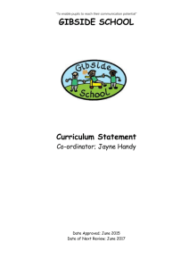 Curriculum Statement