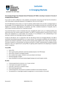 The UCT Graduate School of Business is recruiting 3 faculty members: