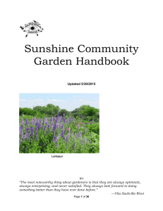 Handbook - Sunshine Community Gardens