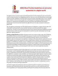 GSR14 Best Practice Guidelines on consumer protection in a