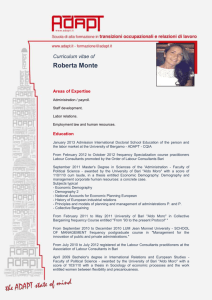 Curriculum vitae of Roberta Monte