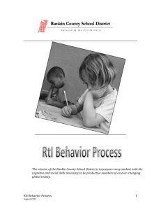 RTI for Behavior - Rankin County School District