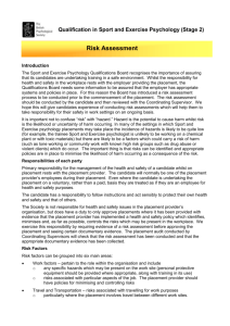 Risk Assessment Form - British Psychological Society