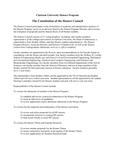 The Constitution of the Honors Council