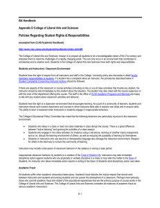 Appendix D - College of Liberal Arts & Sciences