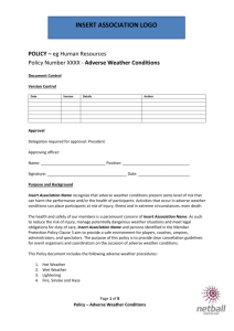 Netball Queensland Adverse Weather Policy template