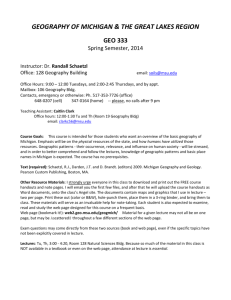 geography of michigan & the great lakes region geo 333