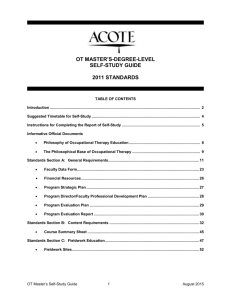 self-study guide - American Occupational Therapy Association