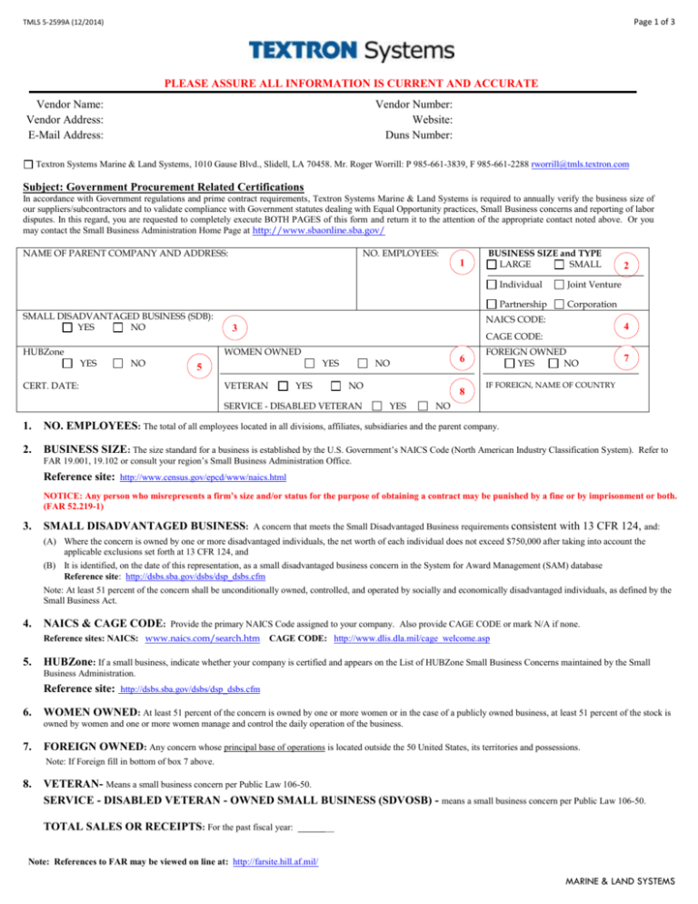 Government Procurement Related Certifications