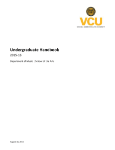 Undergraduate Handbook - VCU School of the Arts